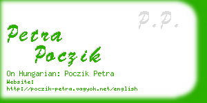 petra poczik business card